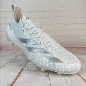 Adidas Adizero Electric+ White Silver Football Cleats Mens Size 12 (IE3284)